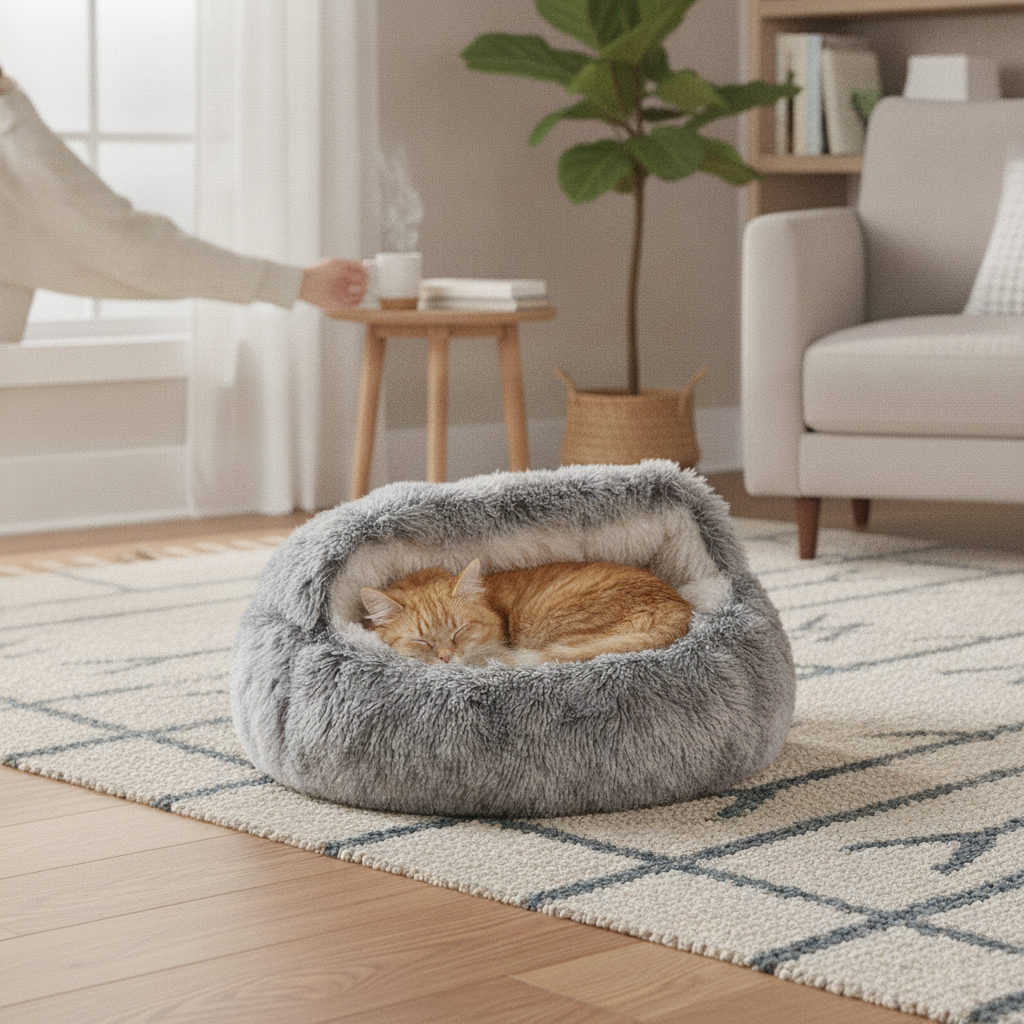 calming-nest-pet-bed lifestyle 4