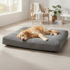 Grey Corduroy Orthopedic Bed
