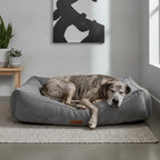 Grey Corduroy Orthopedic Bed