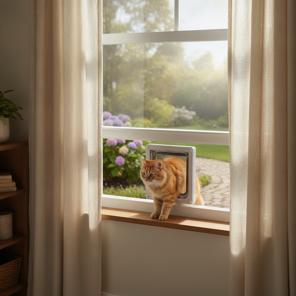 Window Cat Door Insert