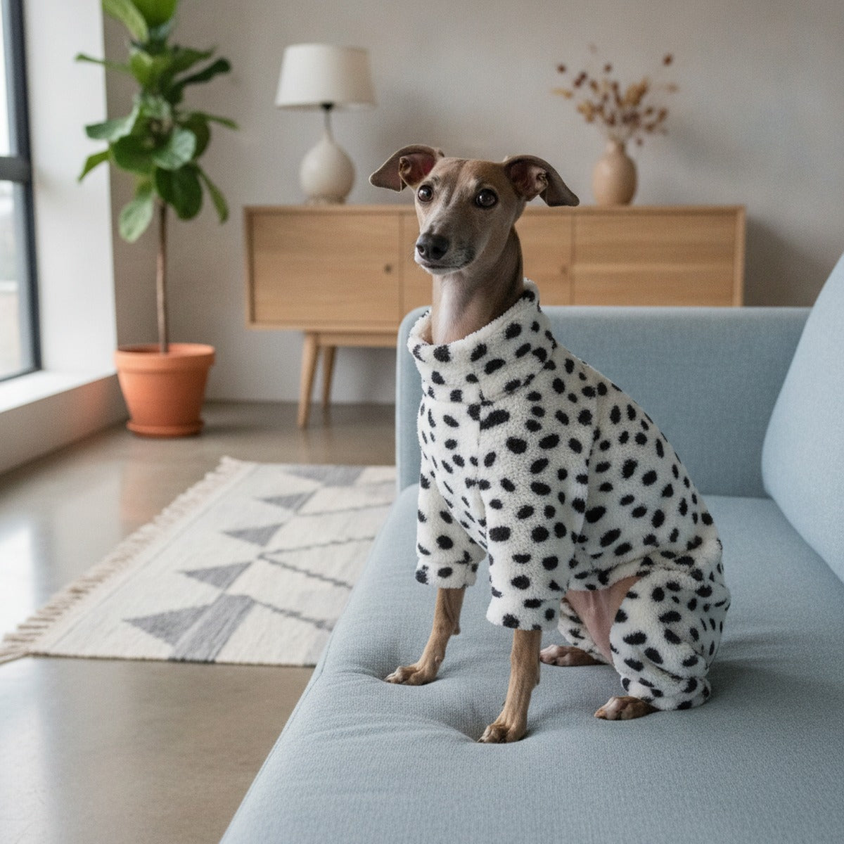 Dalmatian Cozy Fleece Jumpsuit