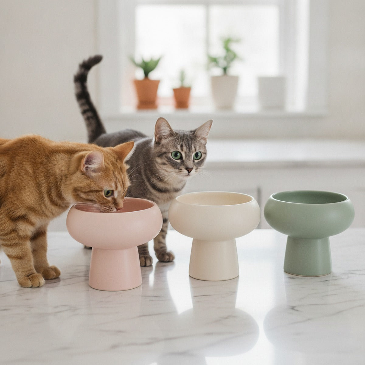 Mushroom Elevated Pet Bowl