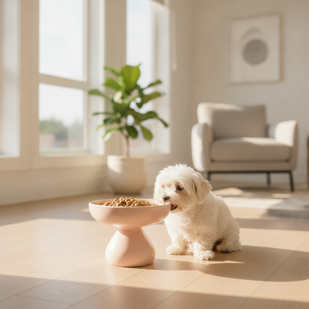 mushroom-bowl-award-winning-elevated-pet-bowl lifestyle 2