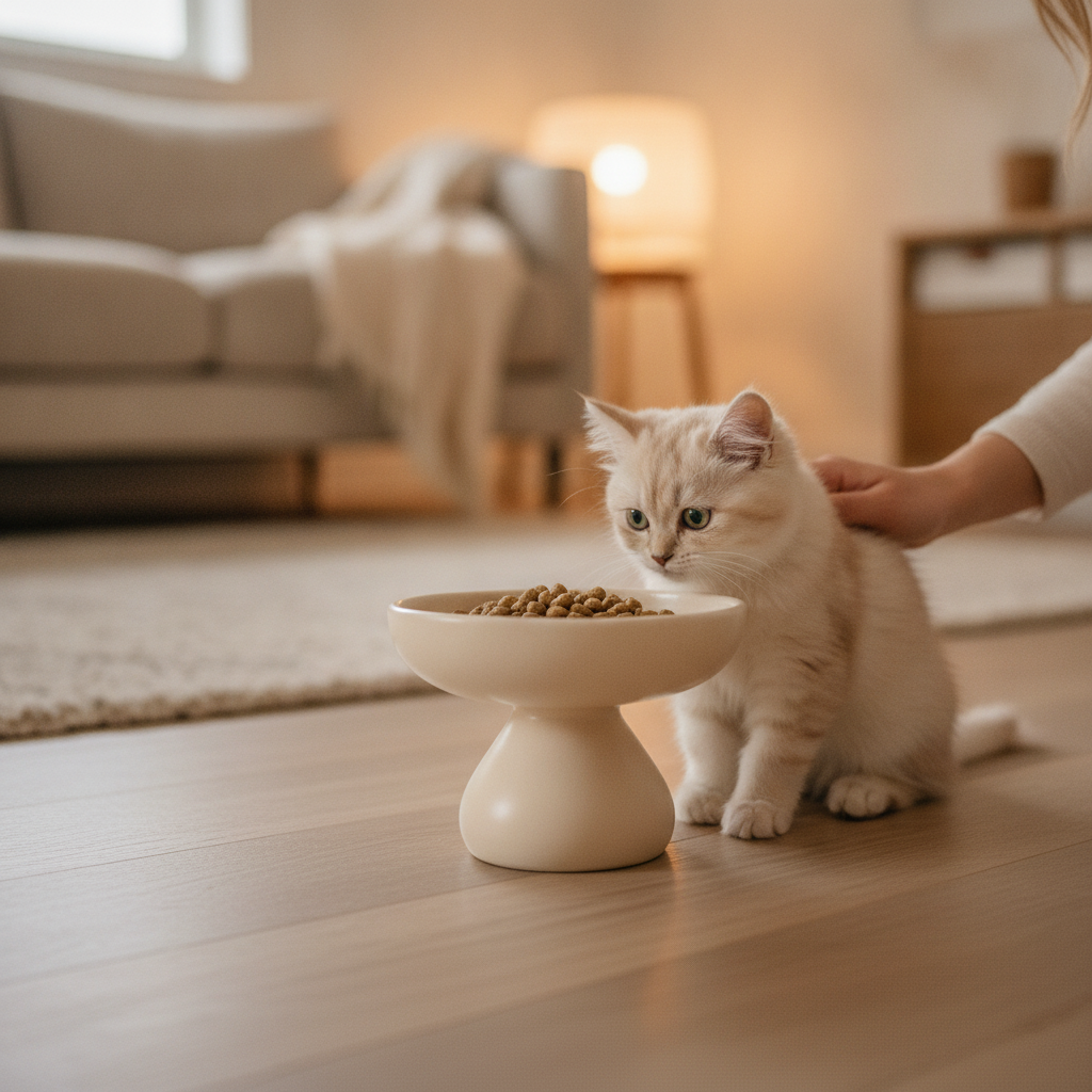 mushroom-bowl-award-winning-elevated-pet-bowl lifestyle 4