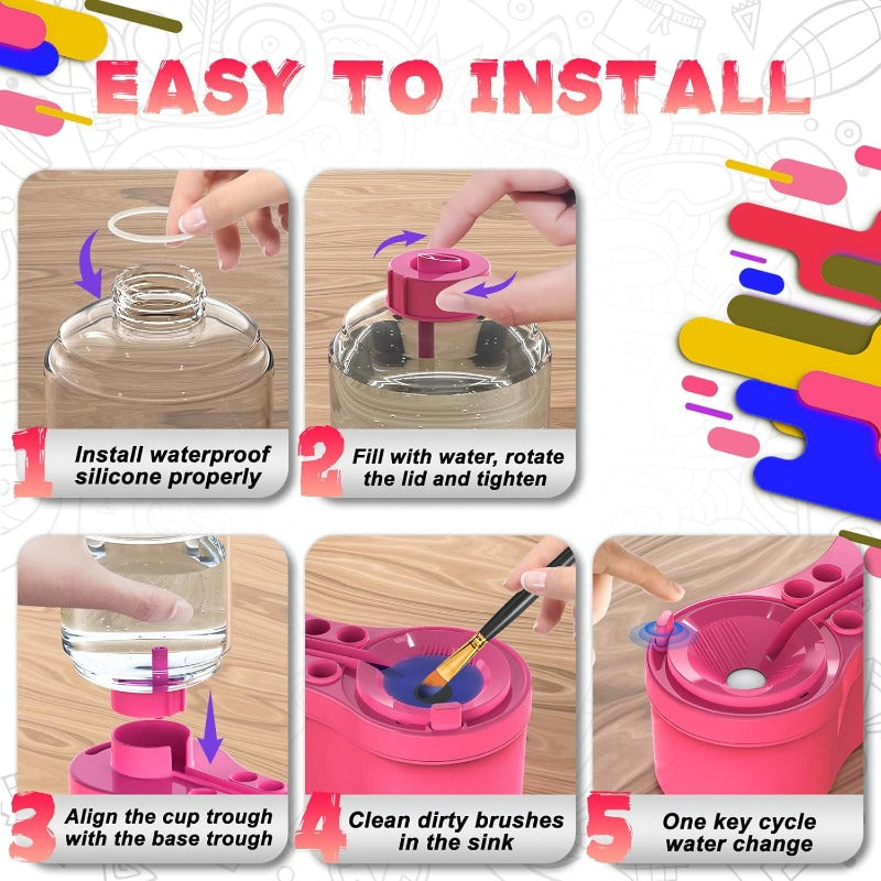 One-Touch Paint Brush Rinser — Cleaner Cup