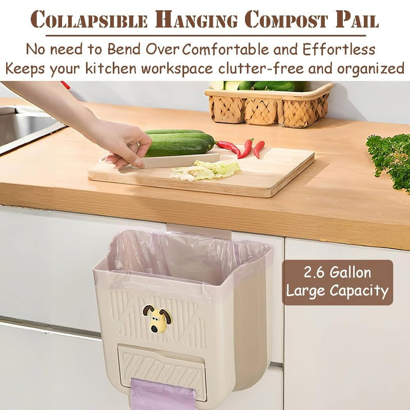 Space-Saving Collapsible Waste Bin — Foldable Trash