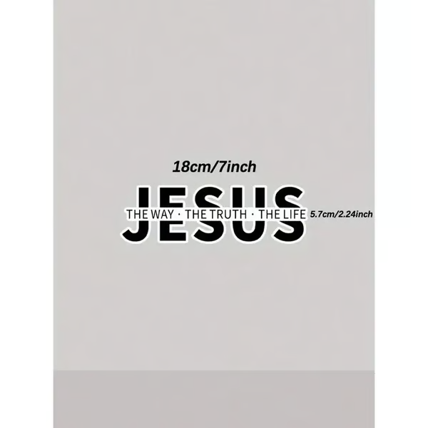 Christian Vinyl Car Sticker — 'The Way, The Truth, The Life'