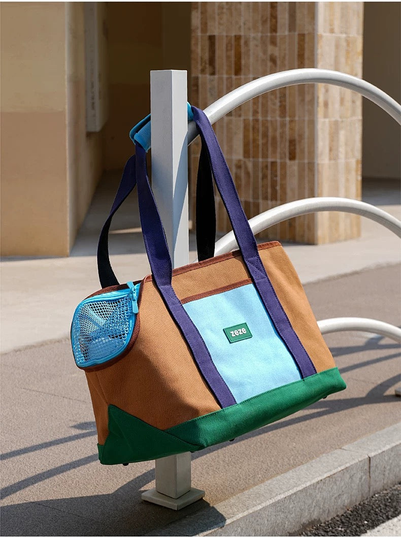 Urban Palette Pet Travel Tote — Stylish Dog Cat Carrier Bag, Airline Approved Soft Sided Carrier, Fashionable Pet Purse for Small Animals, Ventilated Travel Accessory - View 4