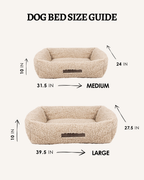 Beige Teddy Sofa Dog Bed — Plush Faux Fur Pet Couch, Orthopedic Support for Small Medium Dogs, Washable Removable Cover, Luxury Indoor Pet Furniture - View 5