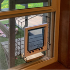 Window Cat Door Insert — Adjustable Screen Door for Cats, Easy Install Pet Window Access, Lockable Cat Flap for Sliding Windows, Weatherproof Indoor Outdoor Entry - View 5