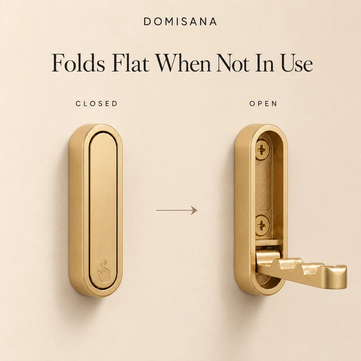 Foldable Wall Coat Hooks - Space Saving