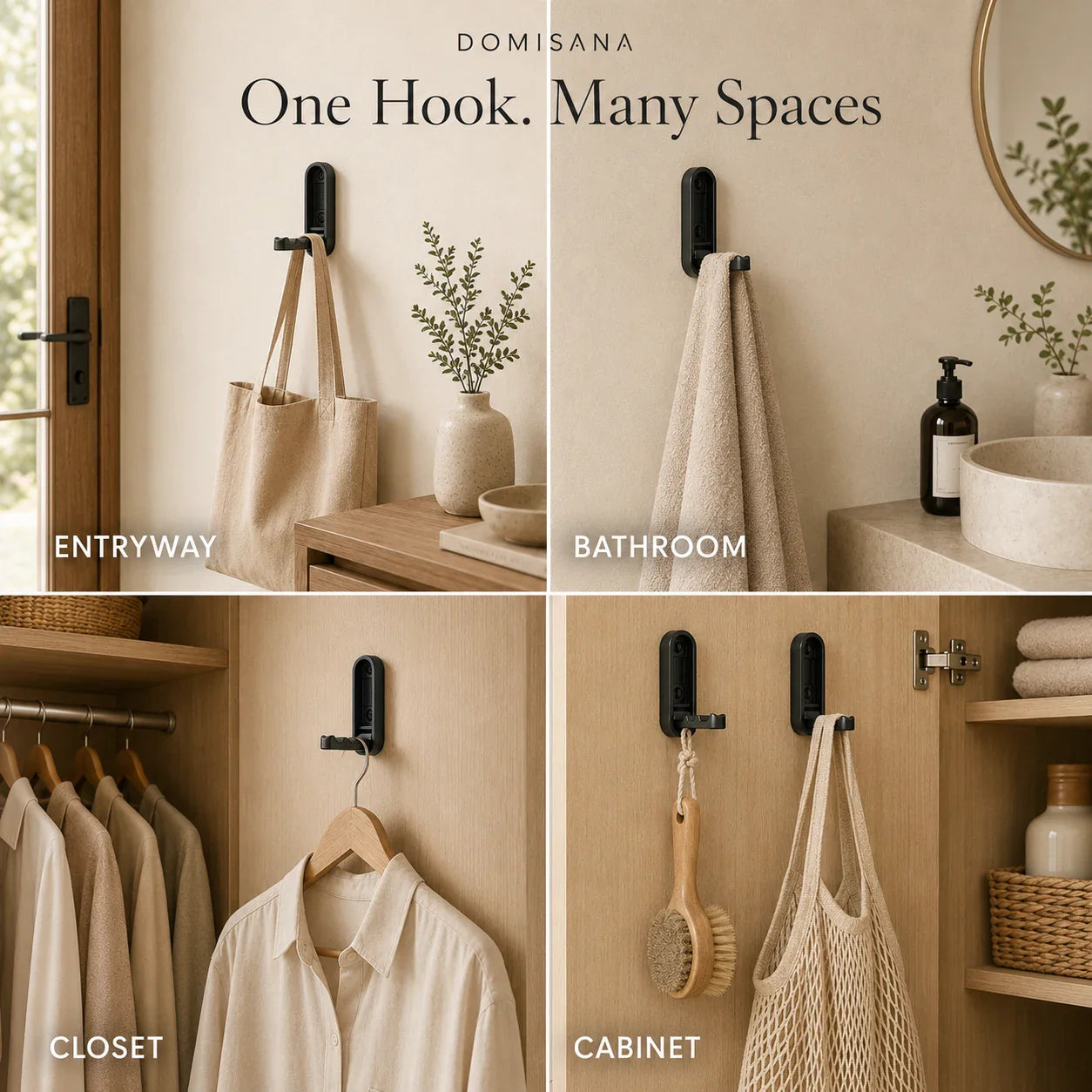 Foldable Wall Coat Hooks - Space Saving