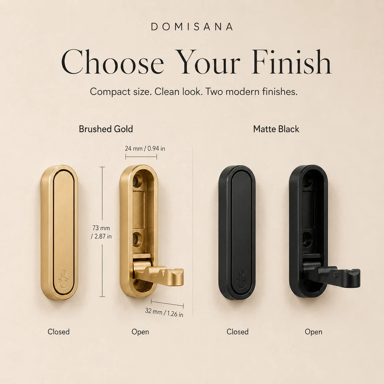 Foldable Wall Coat Hooks - Space Saving