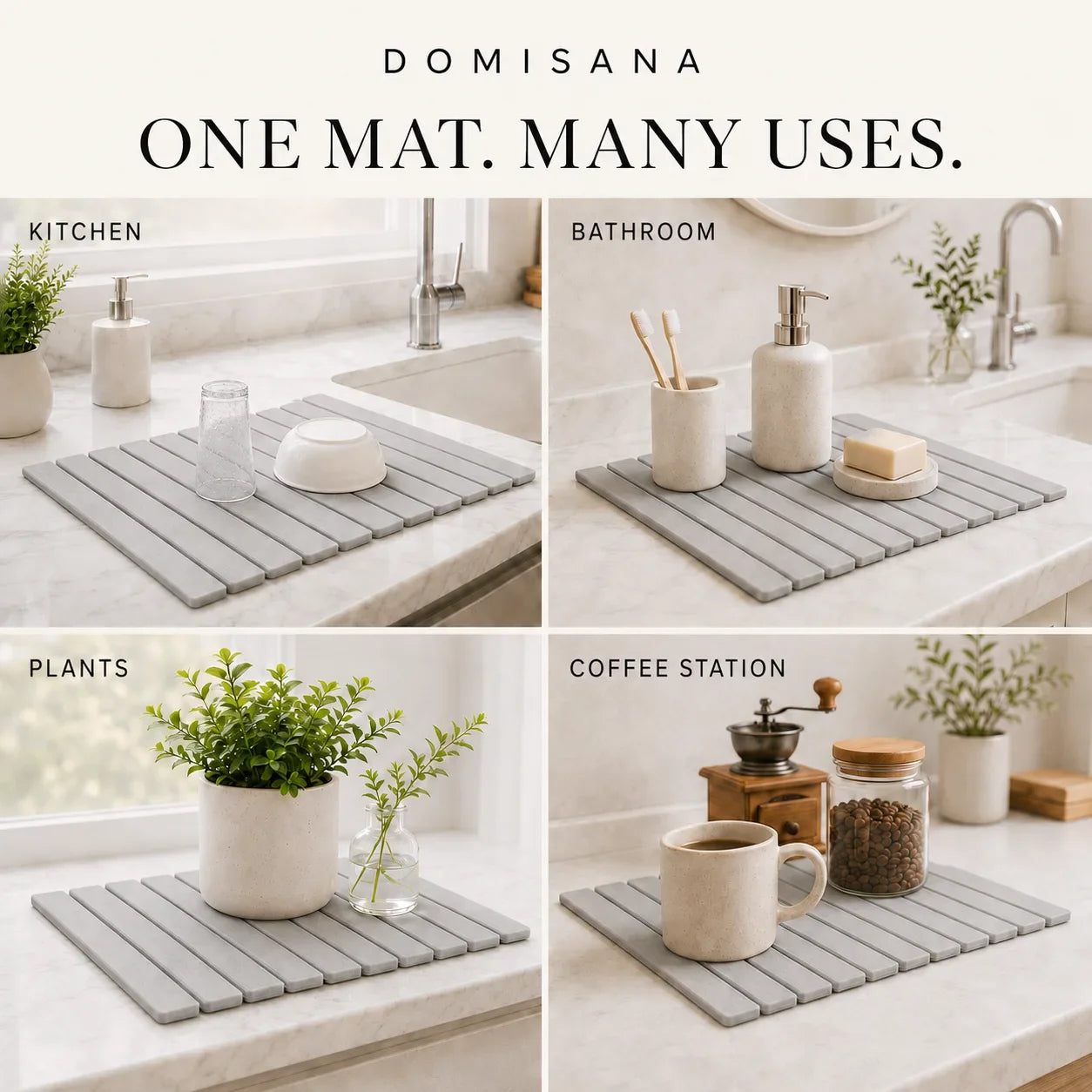 InstaDry Stone Mat - Fast Absorbing Kitchen Counter Mat