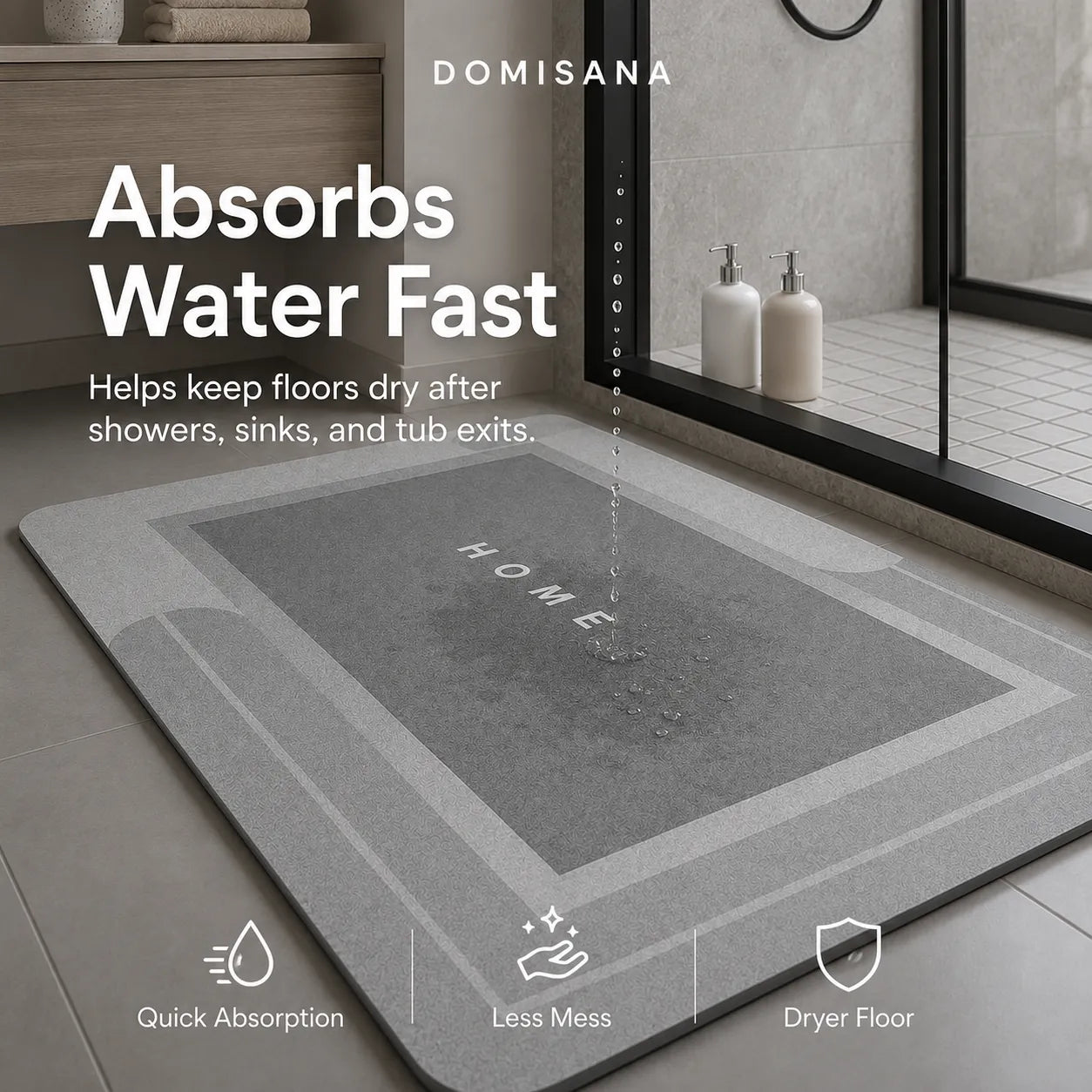 Super Absorbent Non Slip Bath Mat