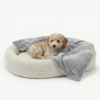 Chill Pill Memory Foam Dog Bed Beige Small — Orthopedic Pet Couch, Joint Support for Small Dogs, Washable Removable Cover, Calming Donut Bed for Anxiety - View 2