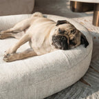 Chill Pill Memory Foam Dog Bed Beige Small — Orthopedic Pet Couch, Joint Support for Small Dogs, Washable Removable Cover, Calming Donut Bed for Anxiety - View 6