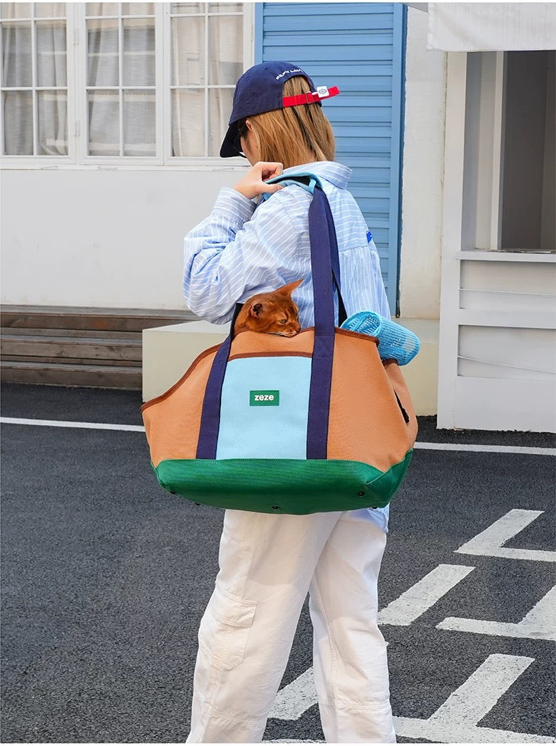 Urban Palette Pet Travel Tote — Stylish Dog Cat Carrier Bag, Airline Approved Soft Sided Carrier, Fashionable Pet Purse for Small Animals, Ventilated Travel Accessory - View 3