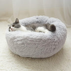 Calming Pet Bed — Self-Warming Dog Cat Couch, Anti-Anxiety Plush Donut Bed, Cozy Nest for Small Medium Pets, Machine Washable Comfort Bed - View 2