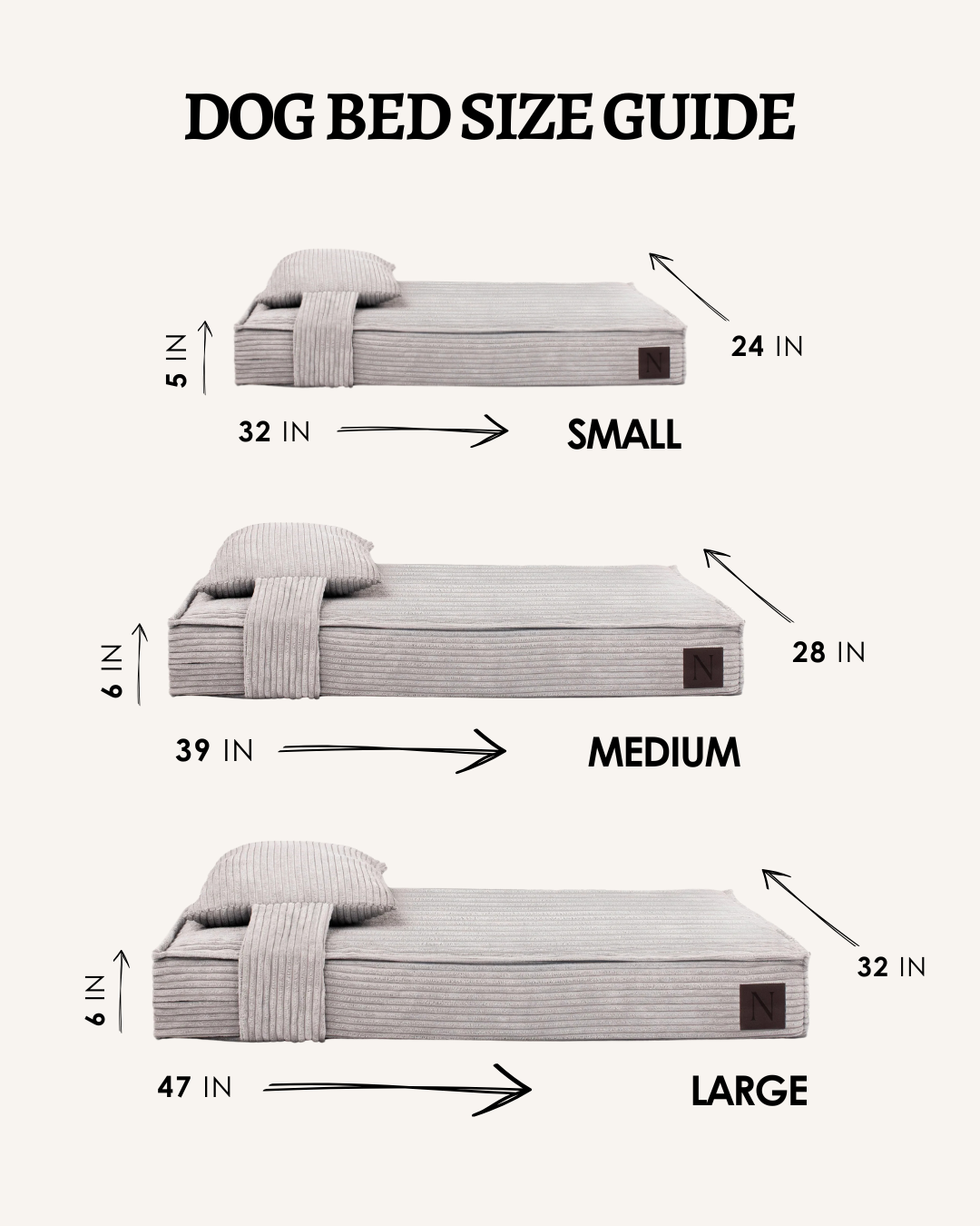 Grey Corduroy Orthopedic Dog Bed — Memory Foam Pet Couch, Joint Support for Senior Dogs, Washable Removable Cover, Luxury Comfort Bed for Medium Dogs - View 4