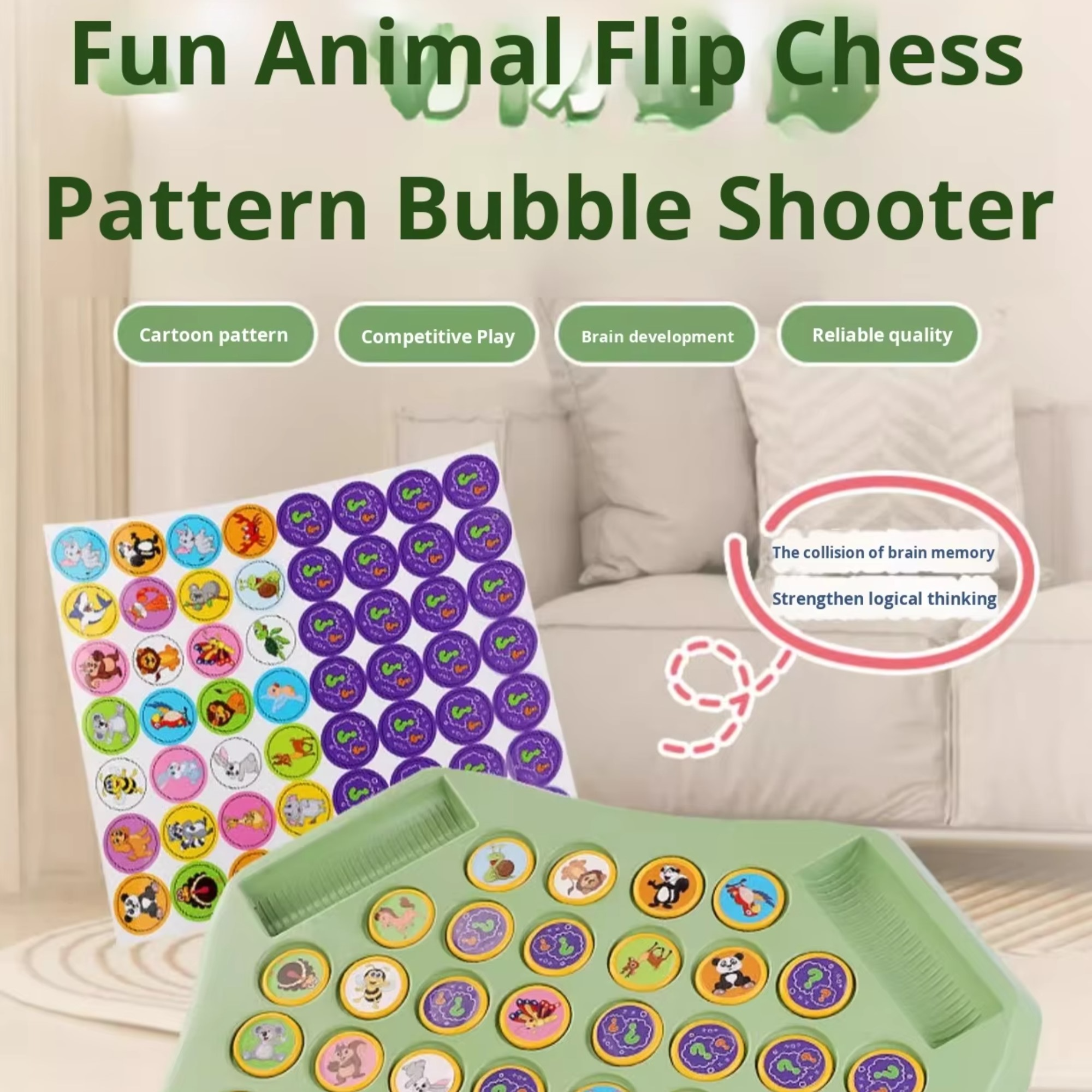 Kletshuts FlipBoard Educational Memory Game — Skill-Building Chess, Kids Brain Toy, Cognitive Development, Matching - View 5