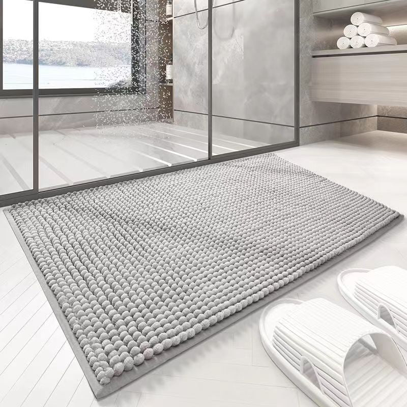 Chenille Bathroom Rug — Super Absorbent Bath Mat Thick Non-Slip Shower Rug Soft Microfiber Floor Mat Machine Washable Ba - View 2