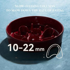 Slow Feeder Dog Bowl — Anti-Gulp Maze Pet Dish, Interactive Feeding Bowl for Fast Eaters, Dog Enrichment Food Bowl, Non-Slip Slow Eating Cat Dish - View 2