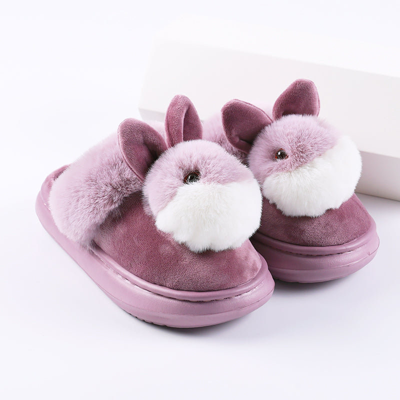 Bunny Face Plush Slippers — Cozy House Shoes, Fuzzy Indoor Footwear, Women's Bedroom Slipper, Cute Animal Design - View 6