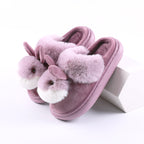 Bunny Face Plush Slippers — Cozy House Shoes, Fuzzy Indoor Footwear, Women's Bedroom Slipper, Cute Animal Design - View 2