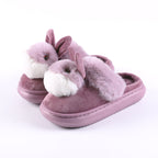 Bunny Face Plush Slippers — Cozy House Shoes, Fuzzy Indoor Footwear, Women's Bedroom Slipper, Cute Animal Design - View 5
