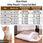 Kitty Pouch Cozy Cat Bed Enclosed Pet Cave Self-Warming Washable Indoor Feline Lounge Calming Hideaway - View 6