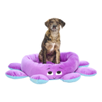 Ollie the Octopus Dog Bed — Fun Novelty Pet Couch, Soft Plush Donut Bed for Small Dogs, Unique Octopus Design Dog Bed, Machine Washable Comfort Bed - View 5