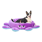Ollie the Octopus Dog Bed — Fun Novelty Pet Couch, Soft Plush Donut Bed for Small Dogs, Unique Octopus Design Dog Bed, Machine Washable Comfort Bed - View 4