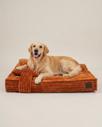 Tan Brown Flannel Orthopedic Dog Bed — Memory Foam Pet Mattress, Joint Relief for Arthritic Dogs, Washable Flannel Cover, Orthopedic Support Bed - View 5