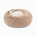 Calming Pet Bed — Self-Warming Dog Cat Couch, Anti-Anxiety Plush Donut Bed, Cozy Nest for Small Medium Pets, Machine Washable Comfort Bed - View 5