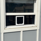 Window Cat Door Insert — Adjustable Screen Door for Cats, Easy Install Pet Window Access, Lockable Cat Flap for Sliding Windows, Weatherproof Indoor Outdoor Entry - View 4