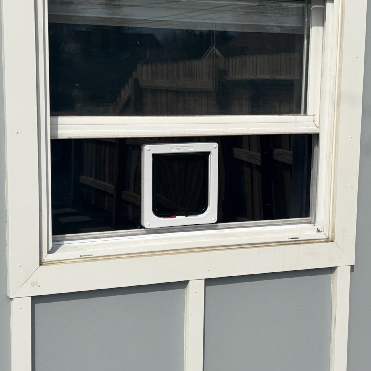 Window Cat Door Insert — Adjustable Screen Door for Cats, Easy Install Pet Window Access, Lockable Cat Flap for Sliding Windows, Weatherproof Indoor Outdoor Entry - View 4