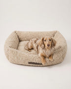 Beige Teddy Sofa Dog Bed — Plush Faux Fur Pet Couch, Orthopedic Support for Small Medium Dogs, Washable Removable Cover, Luxury Indoor Pet Furniture - View 3