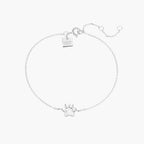 Teeny Tiny Paw Bracelet — Sterling Silver Pet Paw Print Jewelry, Adjustable Chain Dog Cat Lover Gift, Minimalist Animal Print Bracelet, Delicate Everyday Accessory - View 4