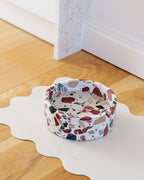 Terrazzo Marble Stone Dog Bowl — Designer Pet Food Bowl, Heavy Duty Non-Slip Cat Dish, Modern Aesthetic Pet Accessory, Easy Clean Stoneware - View 2