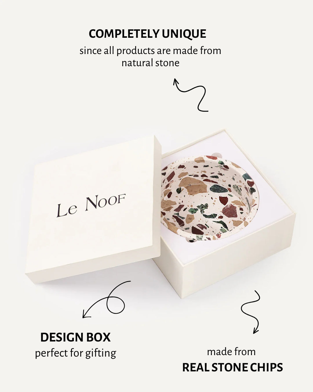 Terrazzo Marble Stone Dog Bowl — Designer Pet Food Bowl, Heavy Duty Non-Slip Cat Dish, Modern Aesthetic Pet Accessory, Easy Clean Stoneware - View 4