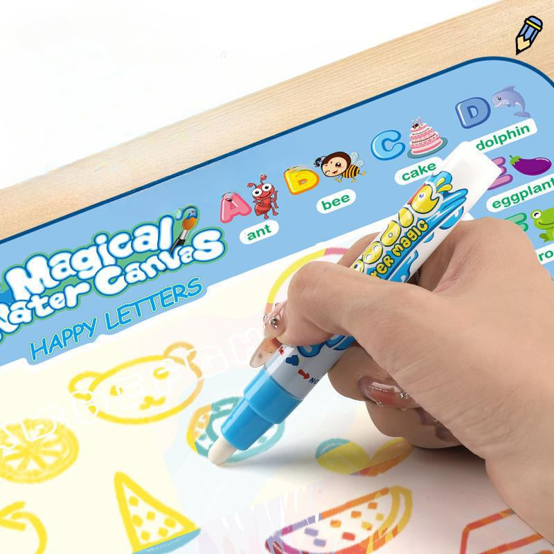 Magic Water Canvas — Reusable Water Drawing Mat for Kids Toddler Aqua Doodle Pad Mess- Drawing Toy Educational Art Mat - View 3