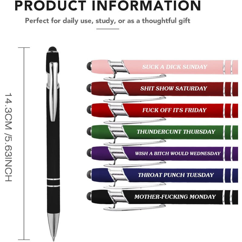 Funny Office Stylus Pen Set — Multi-Pack