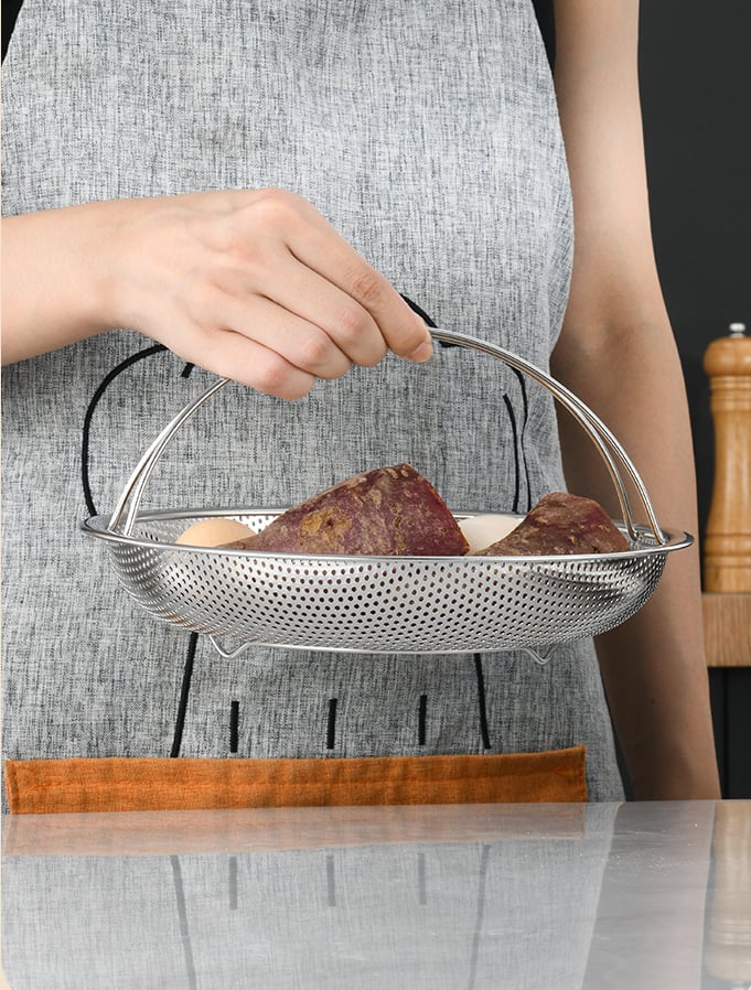 All-in-One Stainless Steel Steamer with Handle