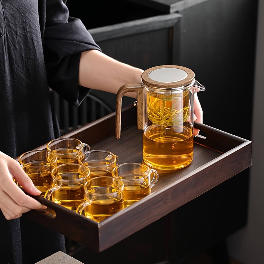 Glass Magnetic Tea Pot — Borosilicate Glass Teapot Magnetic Infuser Kettle Stovetop Safe Tea Maker Loose Leaf Tea Brewer - View 6