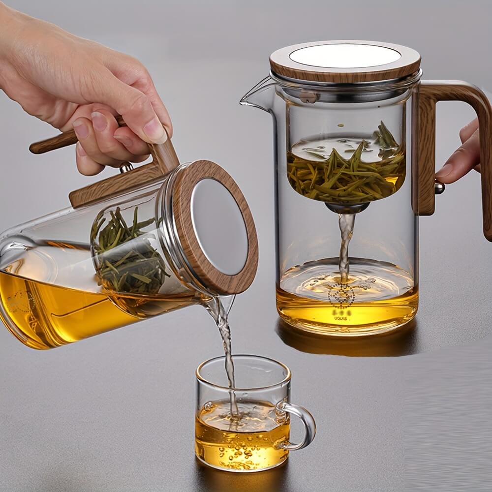 Glass Magnetic Tea Pot — Borosilicate Glass Teapot Magnetic Infuser Kettle Stovetop Safe Tea Maker Loose Leaf Tea Brewer - View 3
