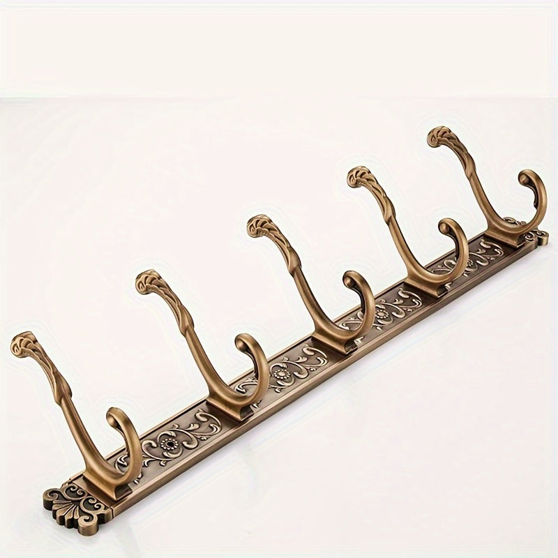 Victoria Antique Wall Hook — Vintage Coat Rack, Decorative Entryway Organizer, Brass Hat Hanger, Retro Iron Hardware - View 6