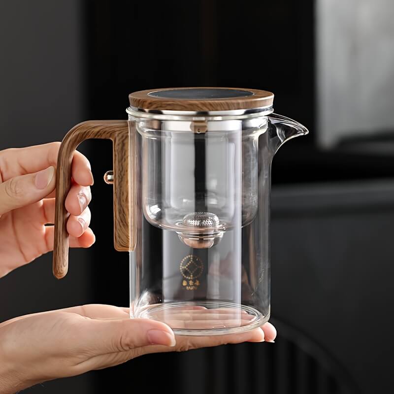 Glass Magnetic Tea Pot — Borosilicate Glass Teapot Magnetic Infuser Kettle Stovetop Safe Tea Maker Loose Leaf Tea Brewer - View 2
