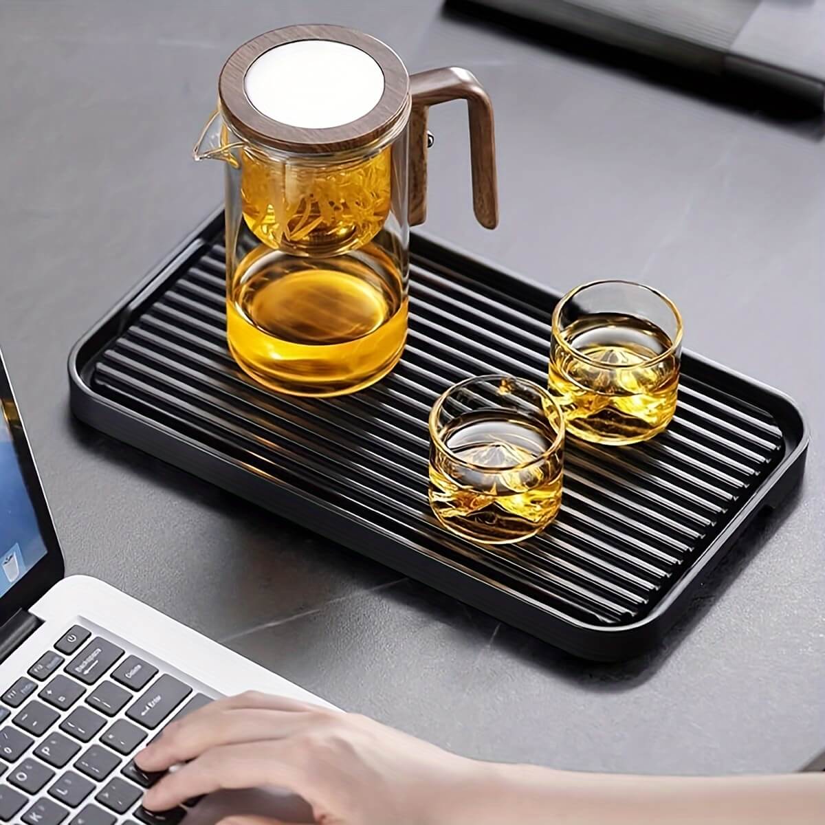 Glass Magnetic Tea Pot — Borosilicate Glass Teapot Magnetic Infuser Kettle Stovetop Safe Tea Maker Loose Leaf Tea Brewer - View 4