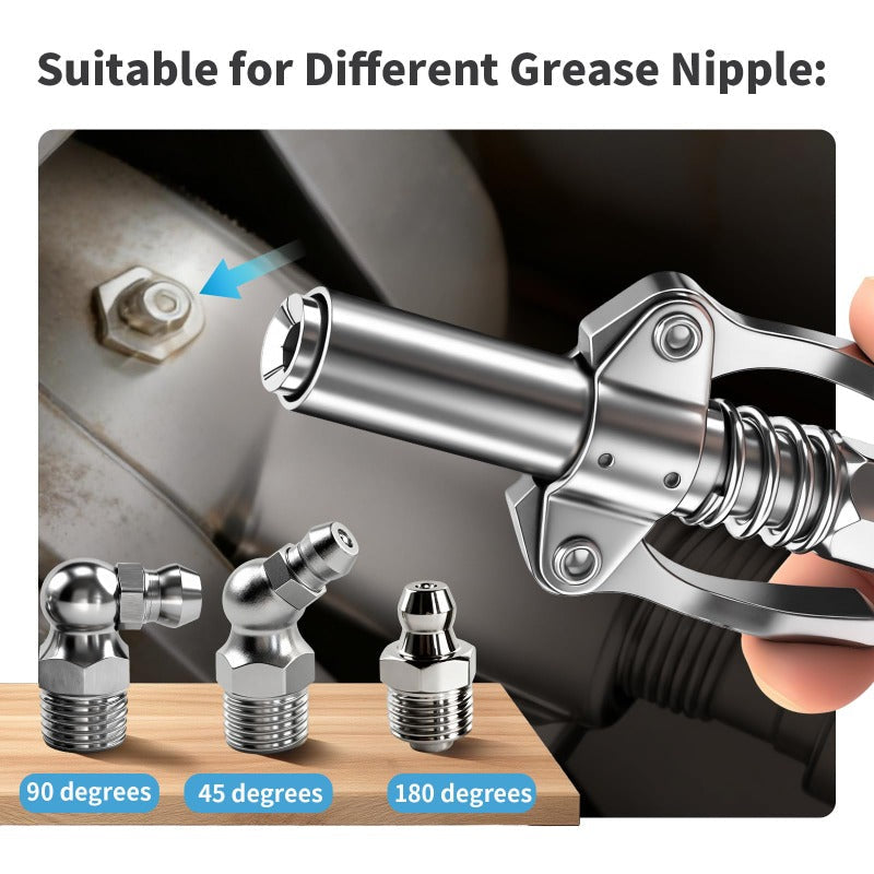 Quick Lock Grease Coupler — Grease Gun Accessory